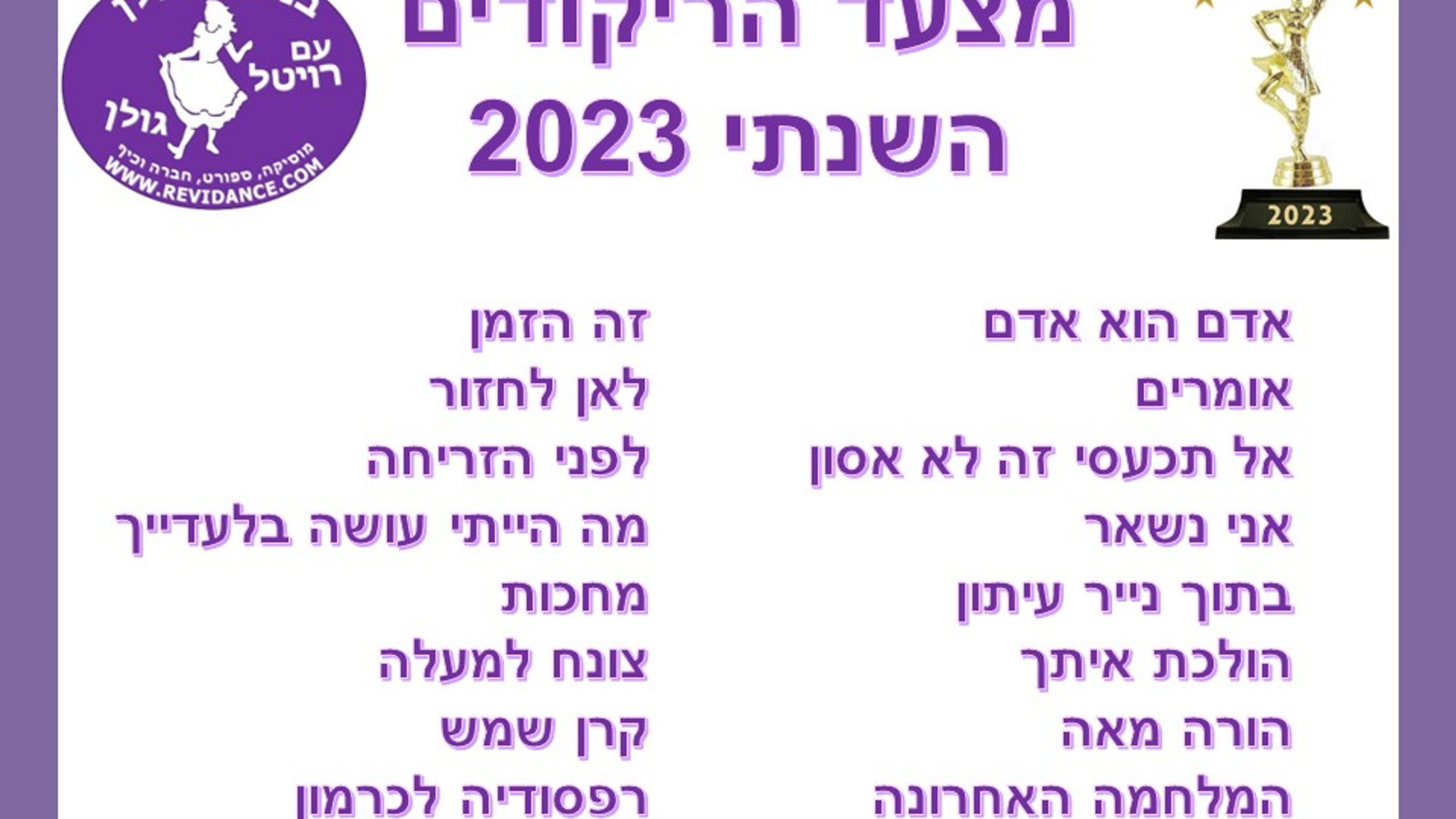 ריקודי מעגל חדשים שחוברו ונלמדו בשנת 2023